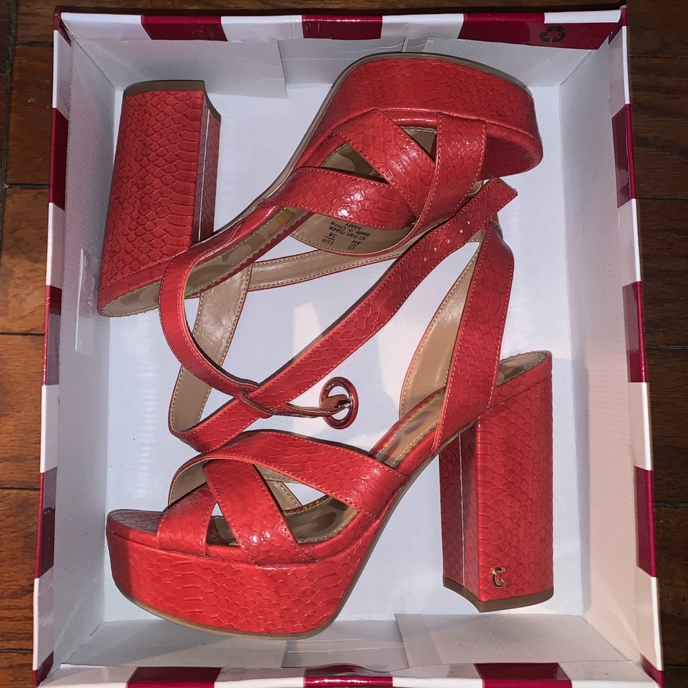 Circus by Sam Edelman size 8 block heel - papaya